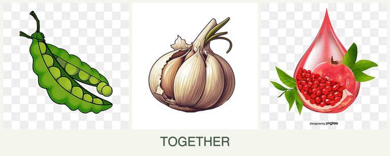 Can you plant peas, garlic and pomegranates together?