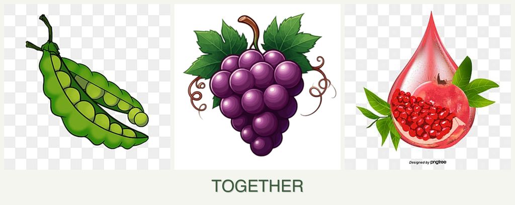 Can you plant peas, grapes and pomegranates together?
