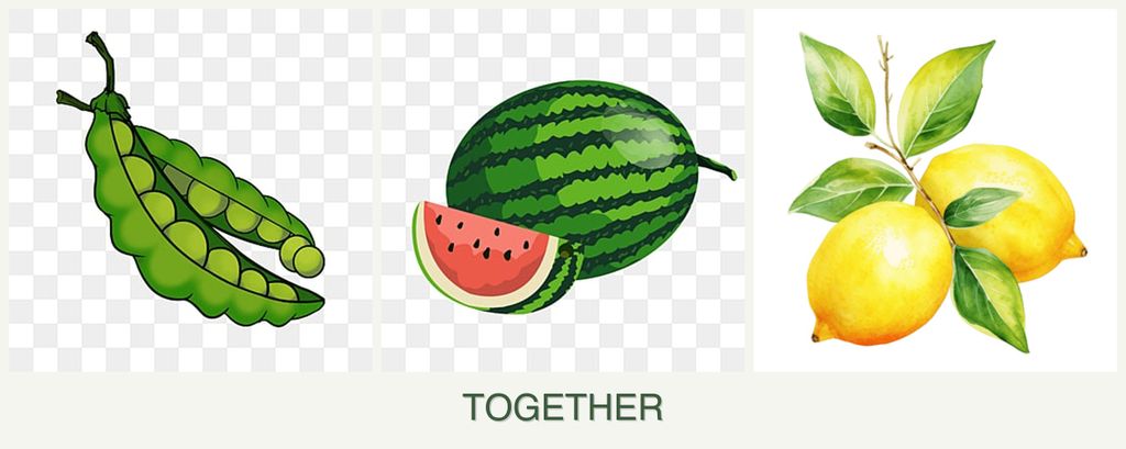 Can you plant peas, melons and lemons together?