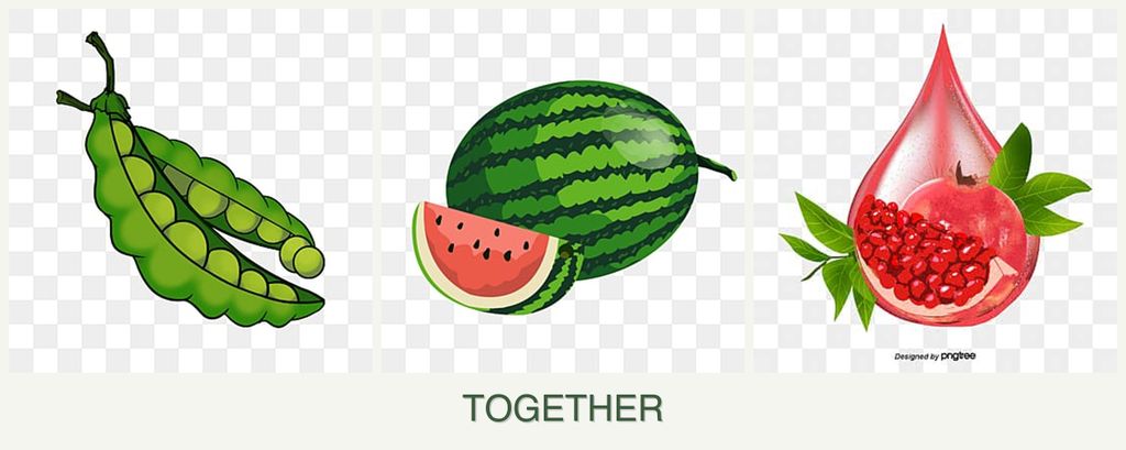 Can you plant peas, melons and pomegranates together?