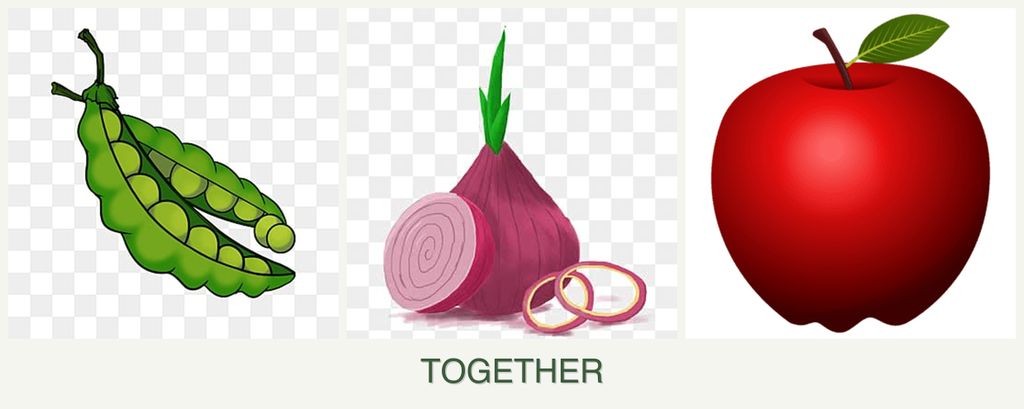 Can you plant peas, onions and apples together?