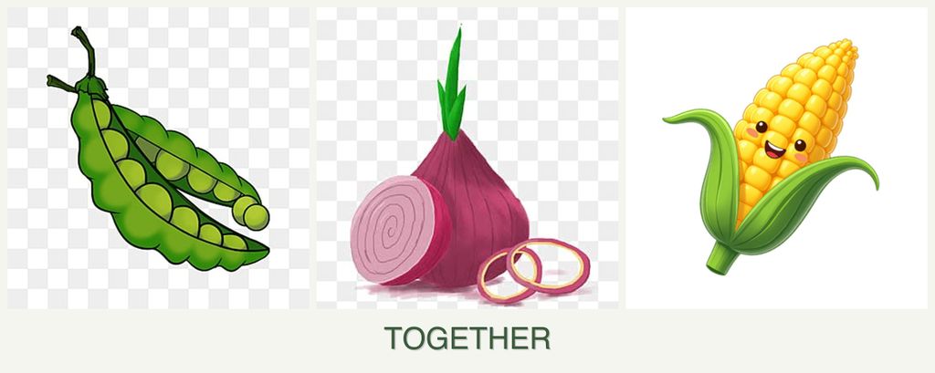 Can you plant peas, onions and corn together?