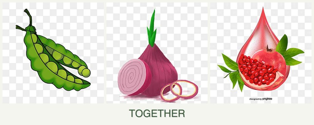 Can you plant peas, onions and pomegranates together?