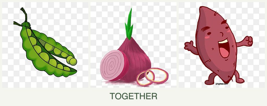 Can you plant peas, onions and sweet potatoes together?