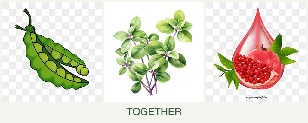 Can you plant peas, oregano and pomegranates together?