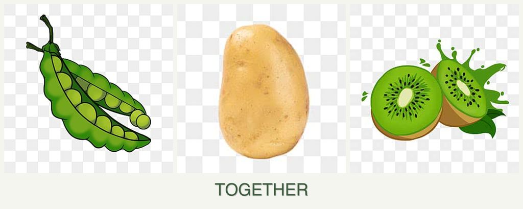 Can you plant peas, potatoes and kiwi together?