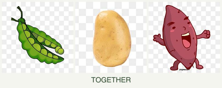 Can you plant peas, potatoes and sweet potatoes together?