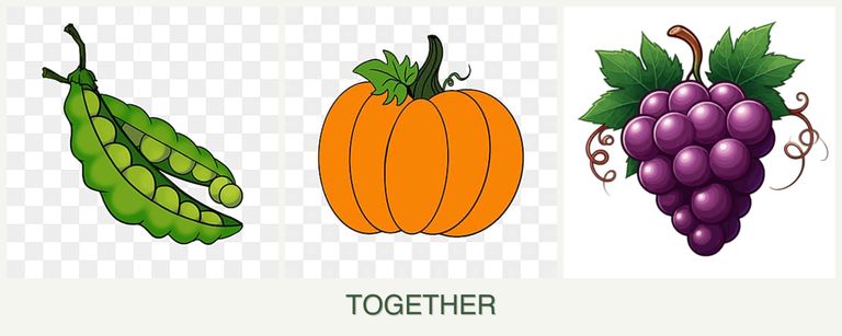 Can you plant peas, pumpkin and grapes together?