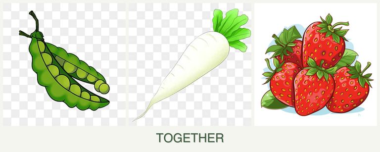 Can you plant peas, radishes and strawberries together?