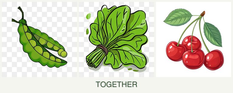 Can you plant peas, spinach and cherries together?