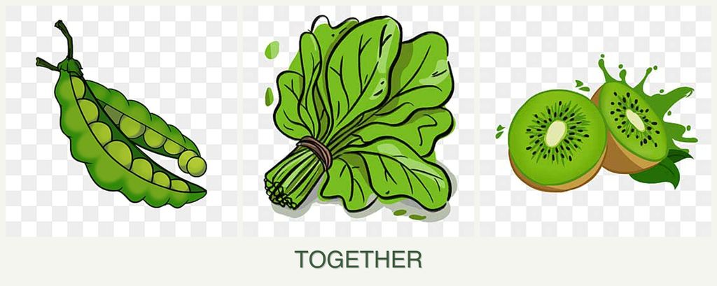 Can you plant peas, spinach and kiwi together?