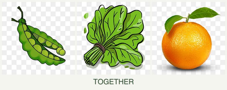 Can you plant peas, spinach and oranges together?
