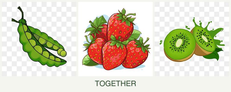 Can you plant peas, strawberries and kiwi together?