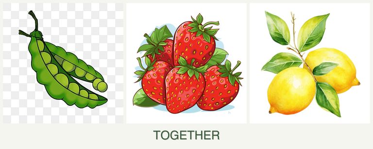 Can you plant peas, strawberries and lemons together?