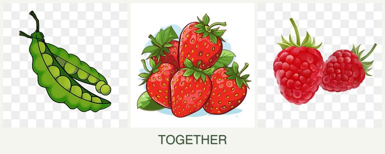 Can you plant peas, strawberries and raspberries together?