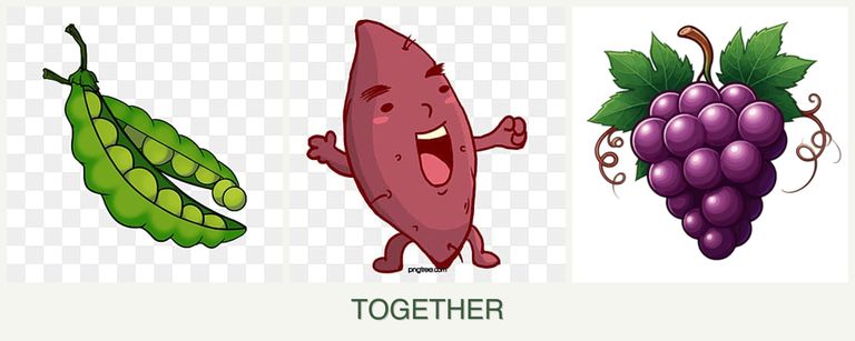 Can you plant peas, sweet potatoes and grapes together?