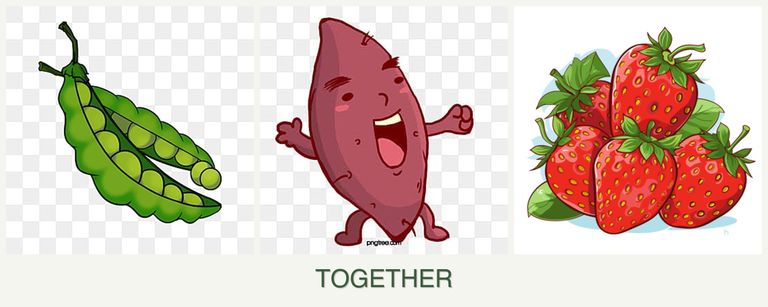 Can you plant peas, sweet potatoes and strawberries together?