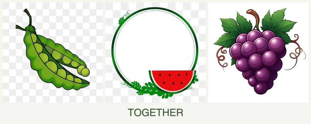 Can you plant peas, watermelons and grapes together?