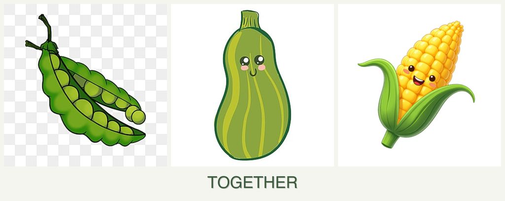 Can you plant peas, zucchini and corn together?