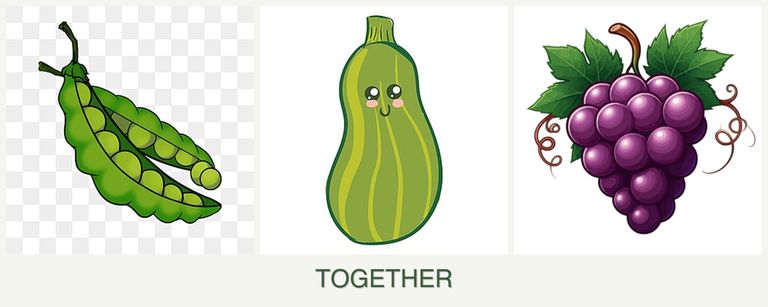 Can you plant peas, zucchini and grapes together?