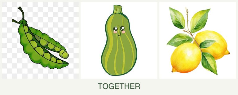 Can you plant peas, zucchini and lemons together?