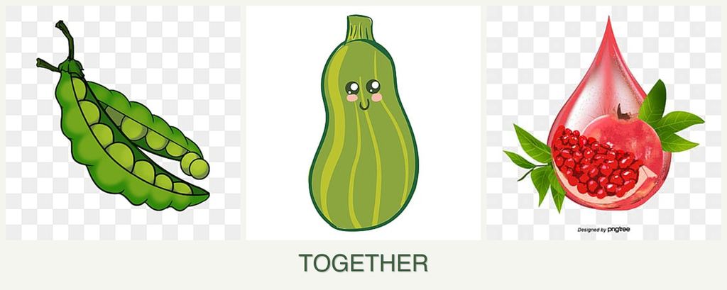 Can you plant peas, zucchini and pomegranates together?