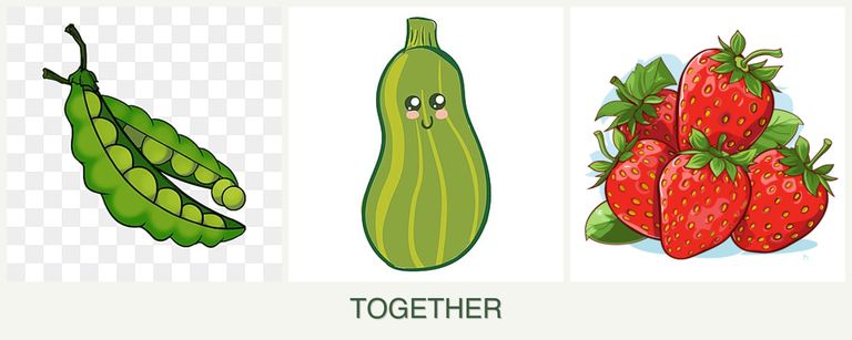 Can you plant peas, zucchini and strawberries together?