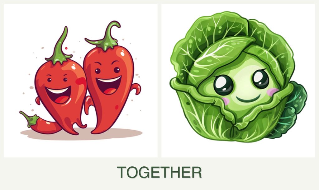 Can you plant peppers and cabbage together?