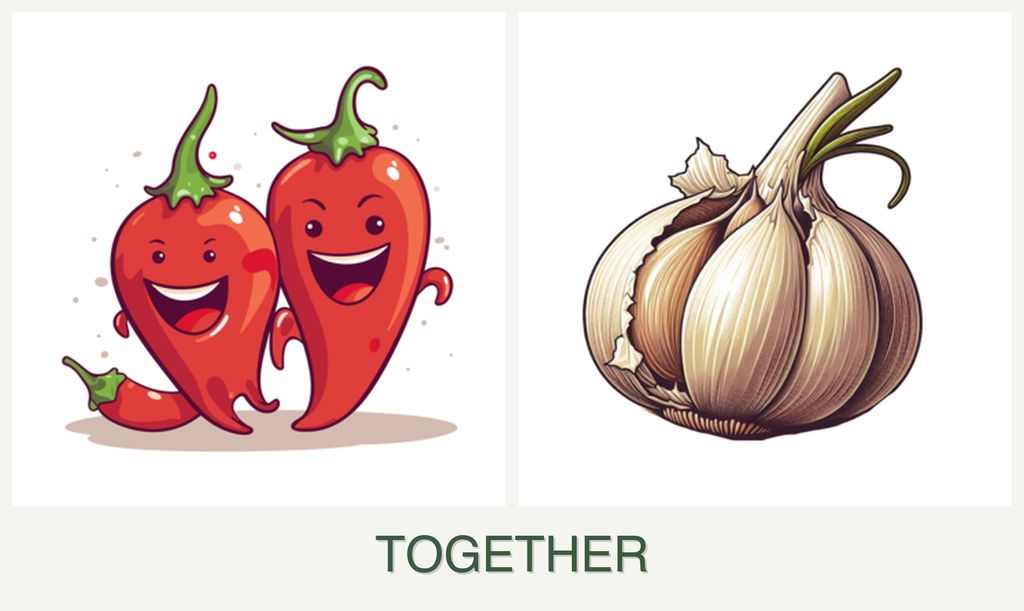Can you plant peppers and garlic together?