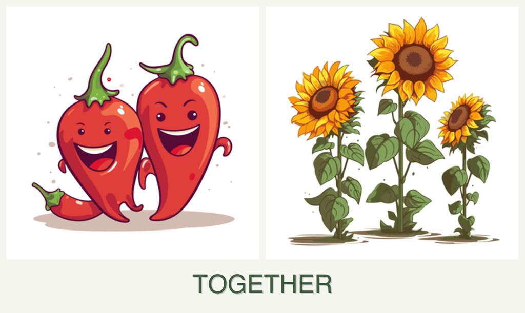 Can you plant peppers and sunflowers together?