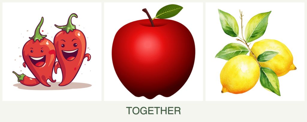 Can you plant peppers, apples and lemons together?