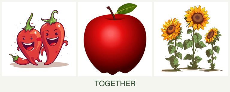 Can you plant peppers, apples and sunflowers together?