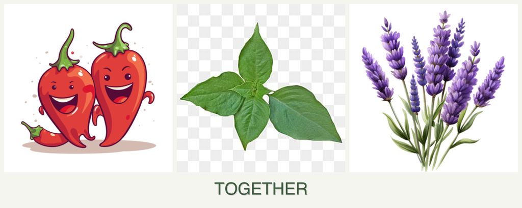 Can you plant peppers, basil and lavender together?