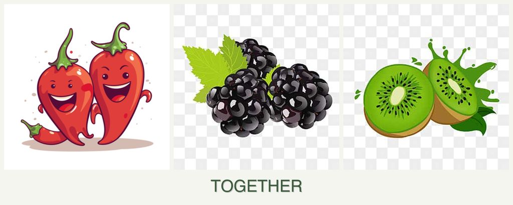 Can you plant peppers, blackberries and kiwi together?