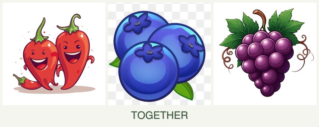 Can you plant peppers, blueberries and grapes together?