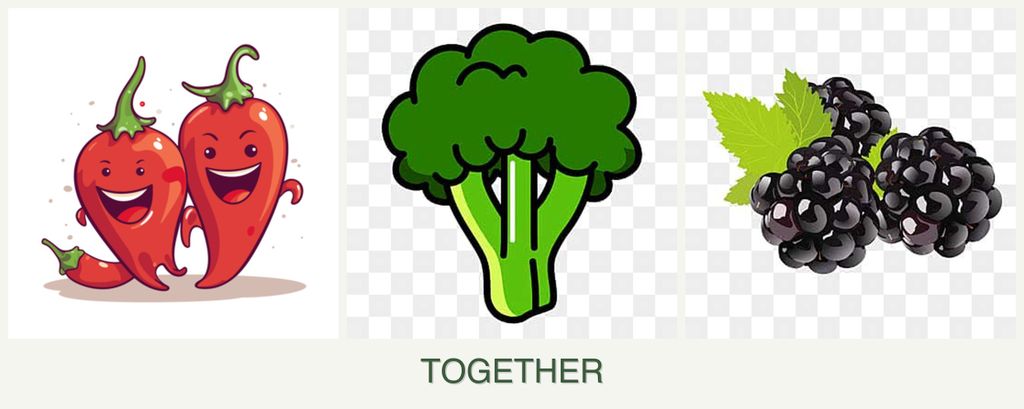 Can you plant peppers, broccoli and blackberries together?