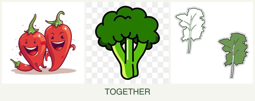 Can you plant peppers, broccoli and kale together?