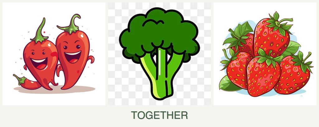 Can you plant peppers, broccoli and strawberries together?