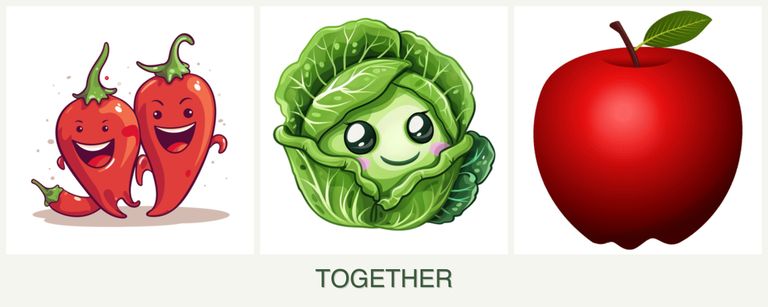 Can you plant peppers, cabbage and apples together?