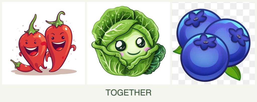 Can you plant peppers, cabbage and blueberries together?