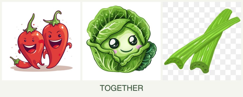 Can you plant peppers, cabbage and celery together?