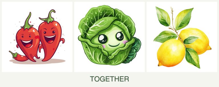 Can you plant peppers, cabbage and lemons together?