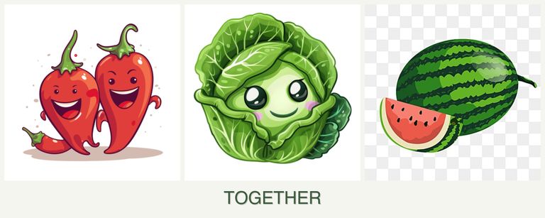 Can you plant peppers, cabbage and melons together?