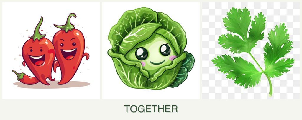 Can you plant peppers, cabbage and parsley together?