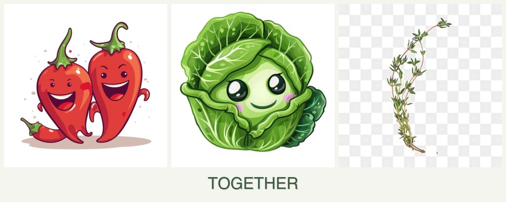 Can you plant peppers, cabbage and thyme together?