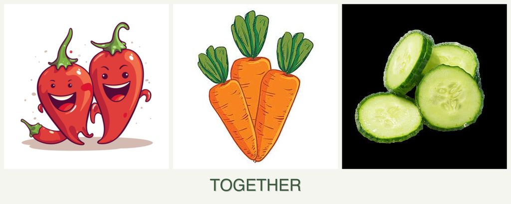 Can you plant peppers, carrots and cucumbers together?