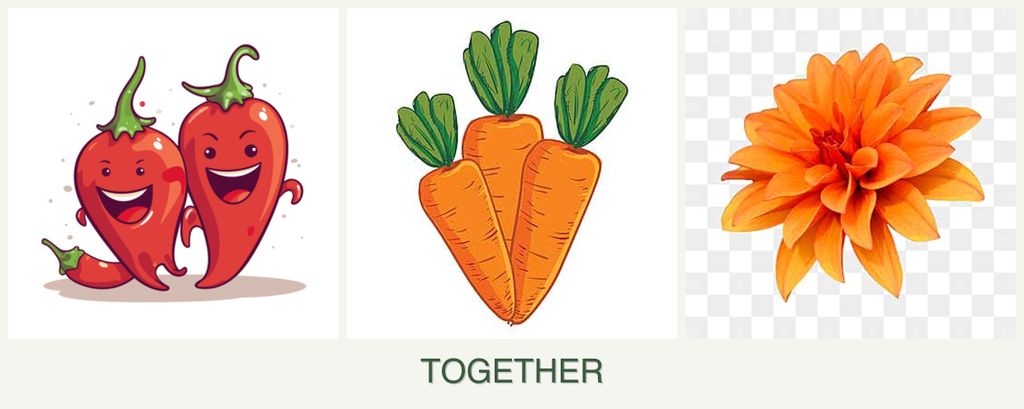 Can you plant peppers, carrots and dahlias together?