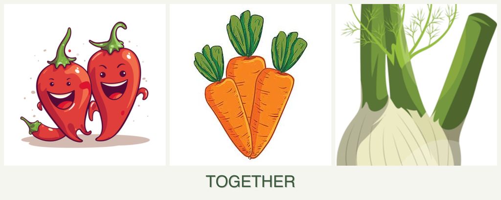 Can you plant peppers, carrots and fennel together?