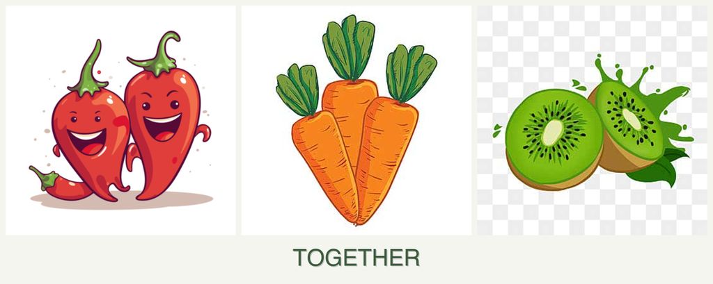 Can you plant peppers, carrots and kiwi together?