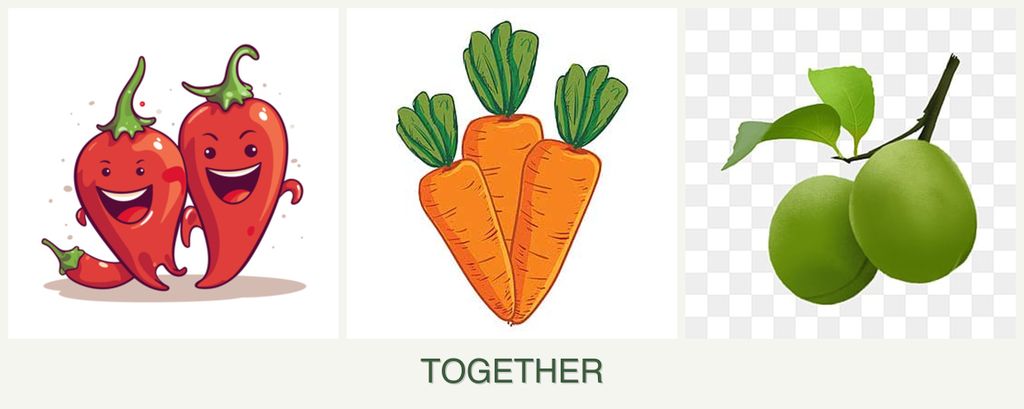 Can you plant peppers, carrots and plums together?